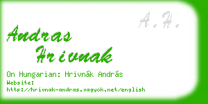 andras hrivnak business card
