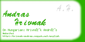 andras hrivnak business card